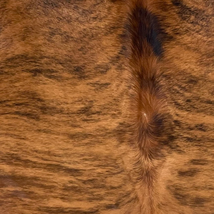 XL Reddish Brown and Black Brazilian Brindle Cowhide - 8' x 6'11" (BRBR1428)