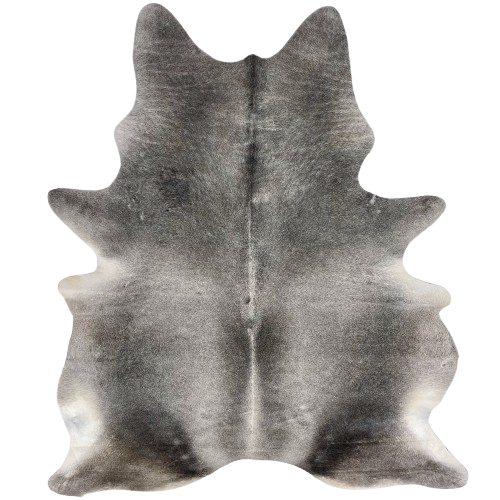 Gray Brazilian Cowhide: gray with dark gray on part of the butt - 7'4" x 5'7" (BRGR307)