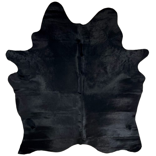 Large Dyed Black Brazilian Cowhide - 7'8" x 5'9"(BRSLD261)