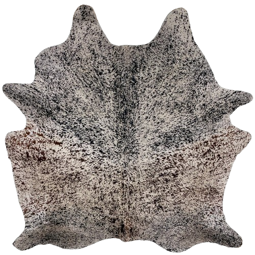 Off-White Brazilian Cowhide w/ Tricolor Speckled Print - 7'5" x 6'3" (BRSP-P007)