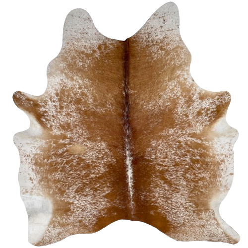 Brown and White Speckled Brazilian Cowhide - 5'10" x 5' (BRSP3470)