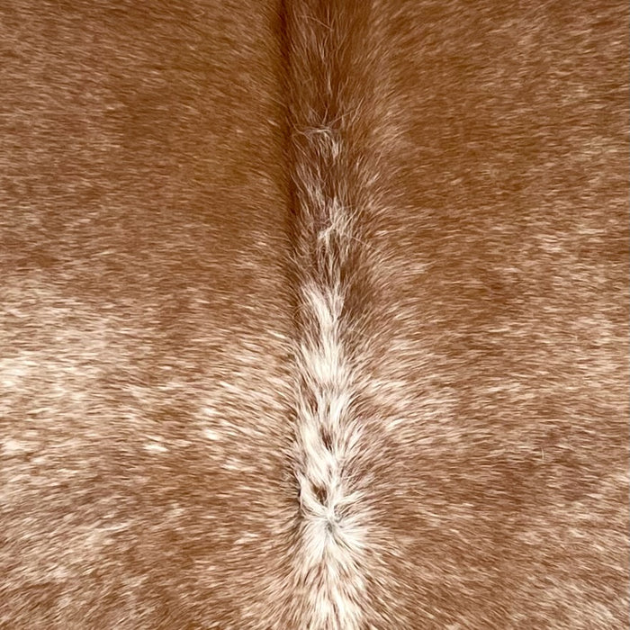 Closeup of this Speckled Brazilian Cowhide, showing brown with white speckles (BRSP3496)