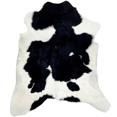 Black and White Calfskin: white with large and small, black spots - 2'9"x 2'1" (CALF814)