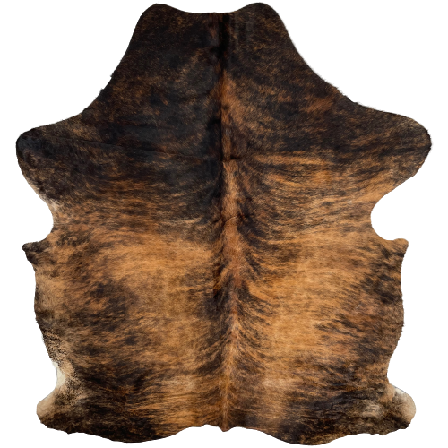 Brown and Black Colombian Brindle Cowhide - 7'2" x 5'7" (COBR1004)