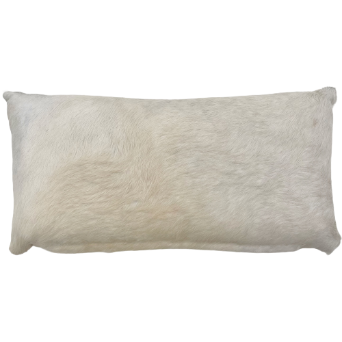 Lumbar Pillow - showing Off-White Cowhide - 24" x 12" (LPIL102)