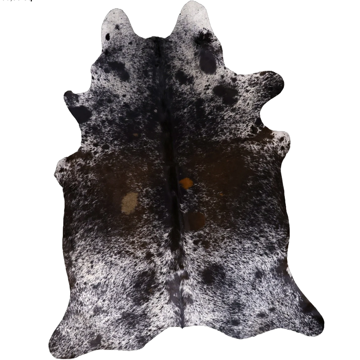 Deep Charcoal Salt and Pepper X-Large Cowhide Rug, 7'10" x 6'0" #00669