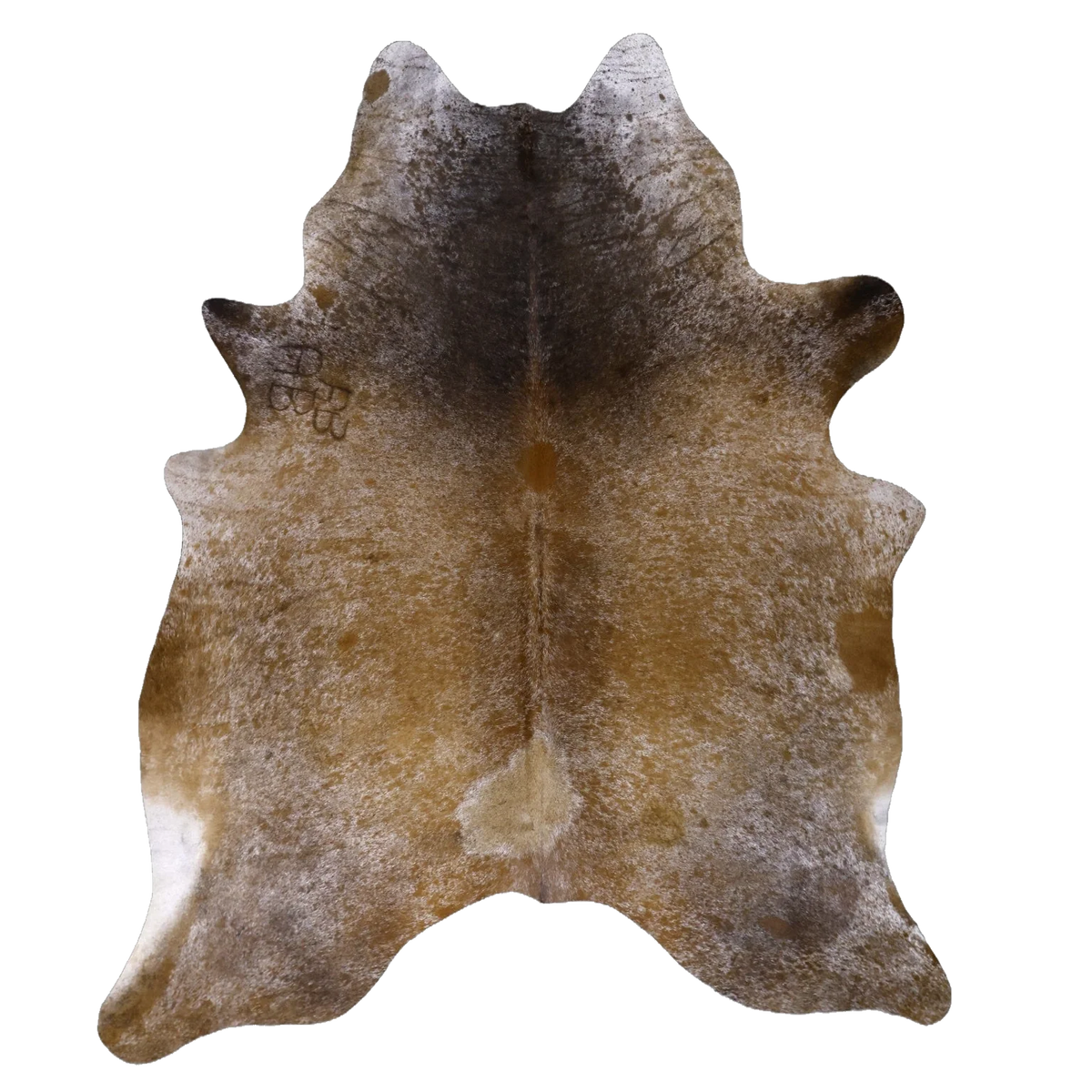 Brown Salt and Pepper X-Large Cowhide Rug, 7'8" x 6'4" #00693