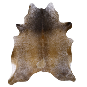 Brown Salt and Pepper X-Large Cowhide Rug, 7'8" x 6'4" #00693