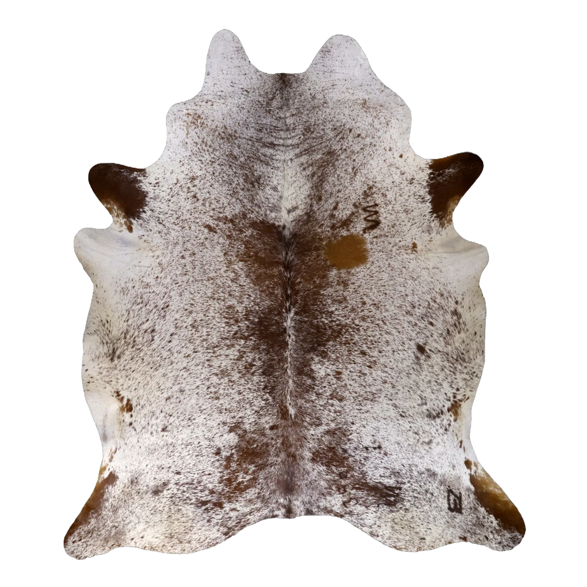 Brown Salt and Pepper XX-Large Cowhide Rug, 8'0" x 6'11" #00708