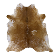 Brown Salt and Pepper X-Large Cowhide Rug, 7'2" x 6'8" #00761
