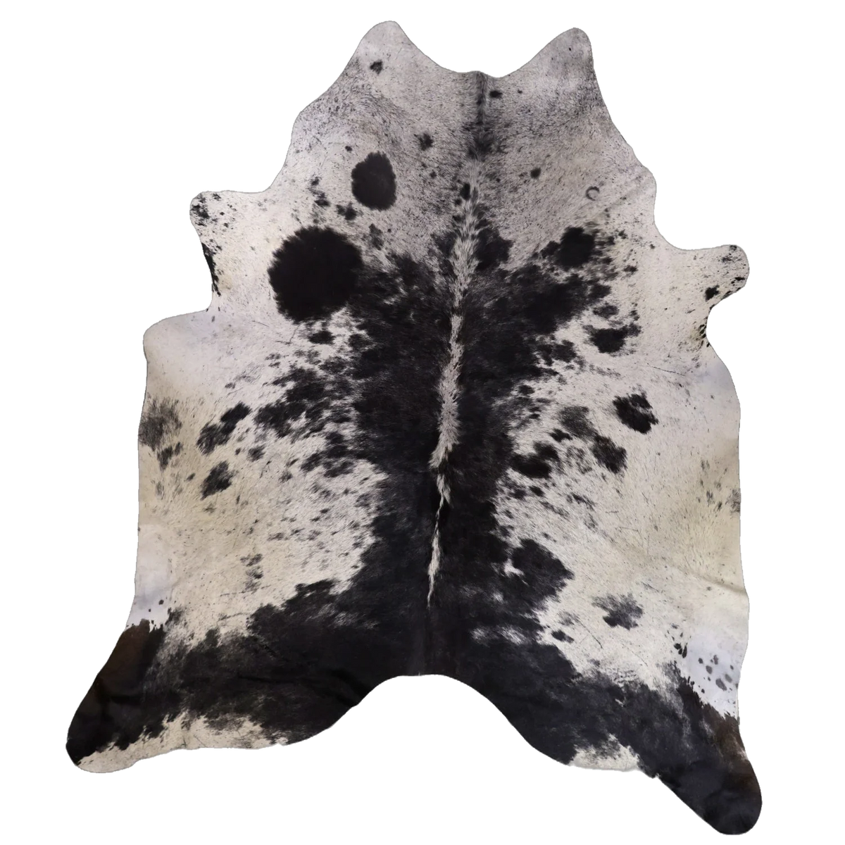 Black and White Salt and Pepper X-Large Cowhide Rug, 7'7" x 6'4" #10924