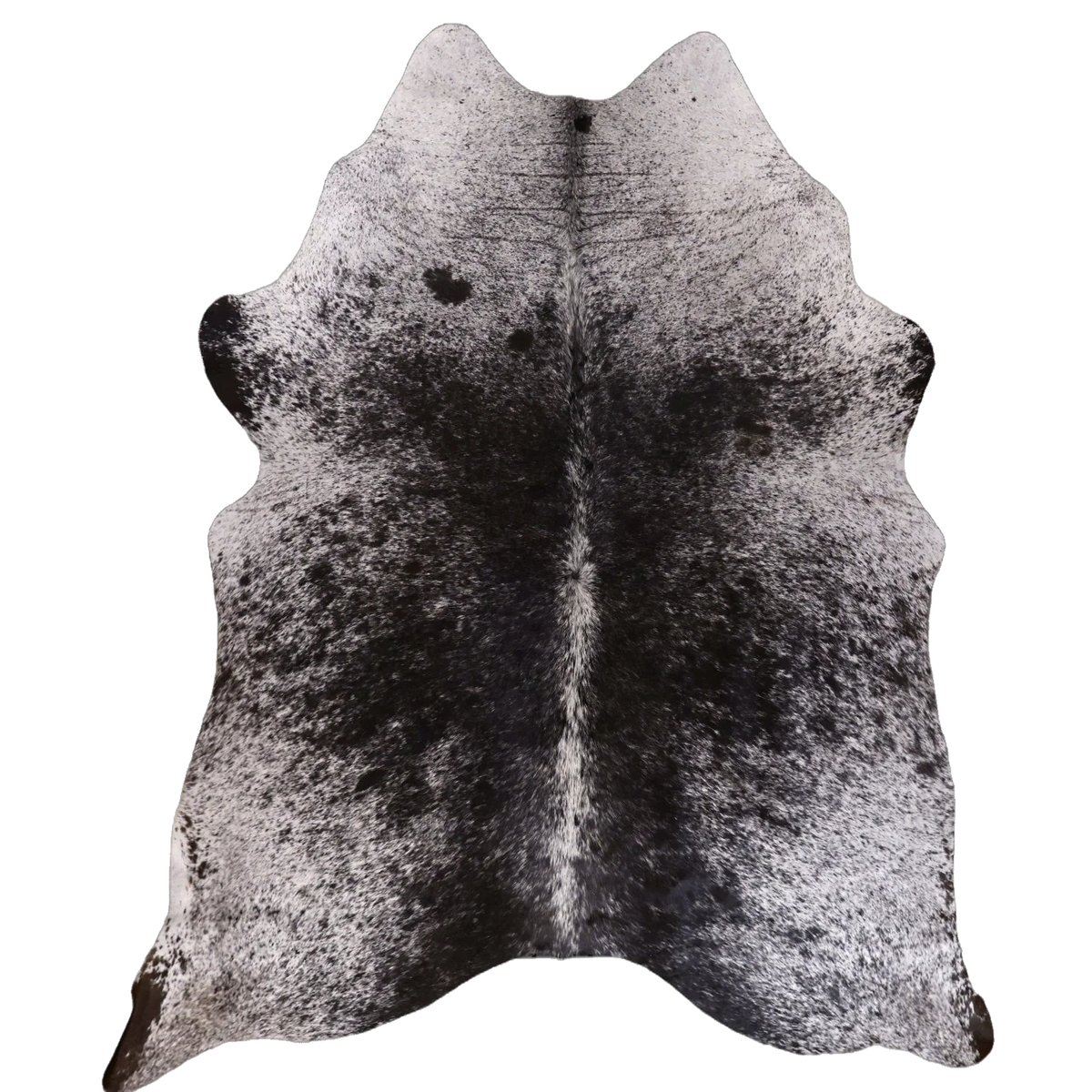 Black Salt and Pepper X-Large Cowhide Rug, 7'5" x 6'0" #10956