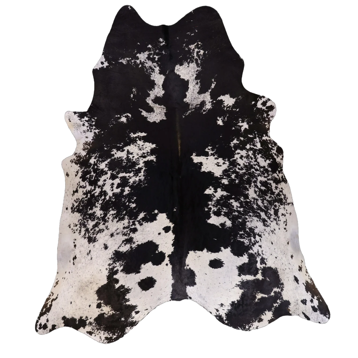 Bold Black and White X-Large Cowhide Rug, 7'8" x 6'7" #11009