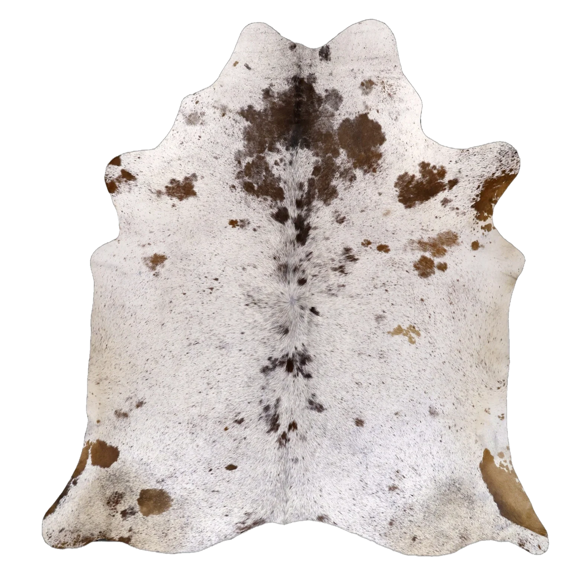 Brown Salt and Pepper X-Large Cowhide Rug, 7'1" x 6'7" #19143
