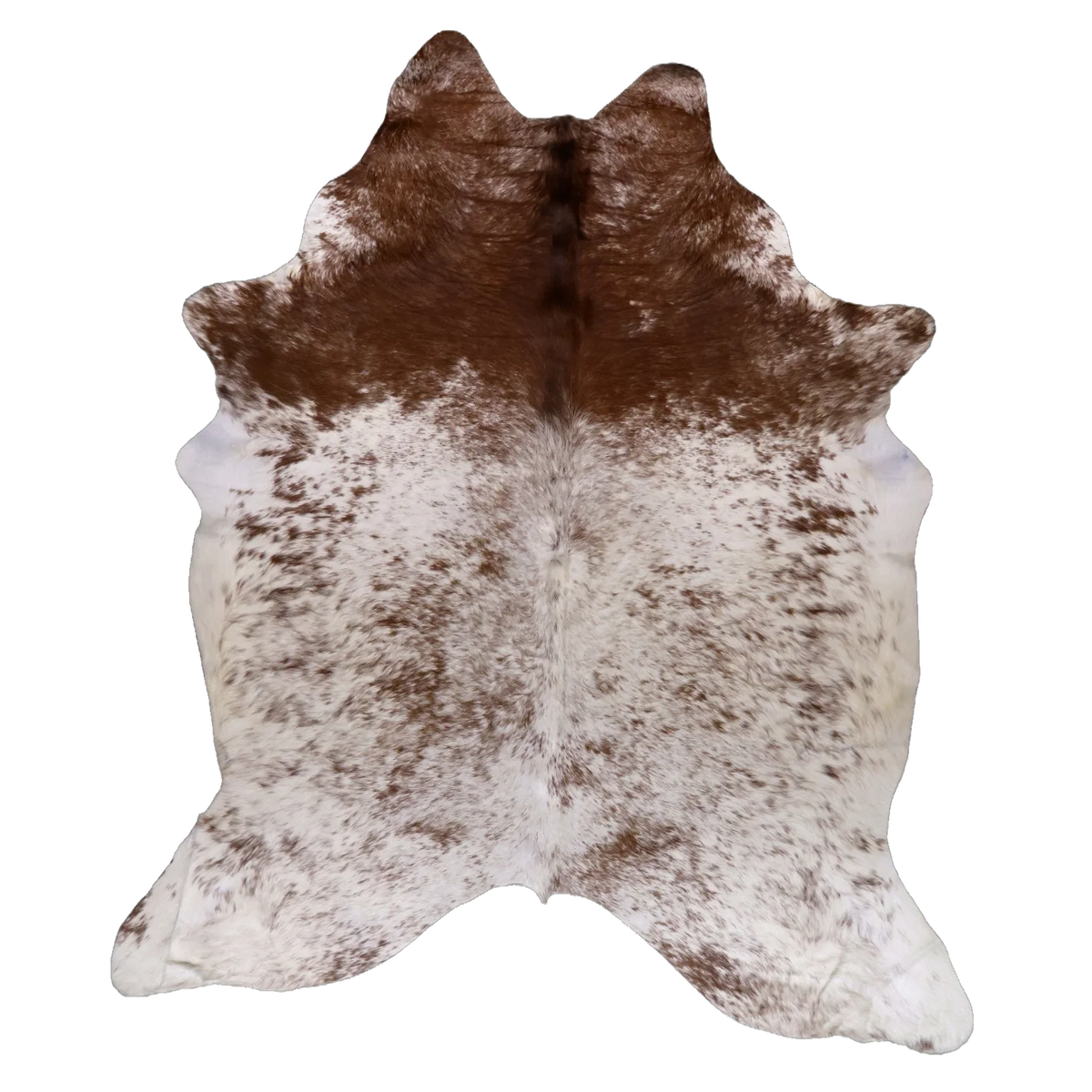 Brown Salt and Pepper X-Large Cowhide Rug, 7'9" x 6'4" #52622