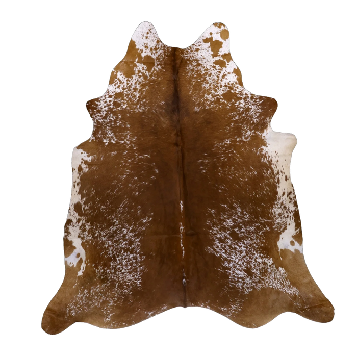 Brown Salt and Pepper XX-Large Cowhide Rug, 7'4" x 7'4" #52898