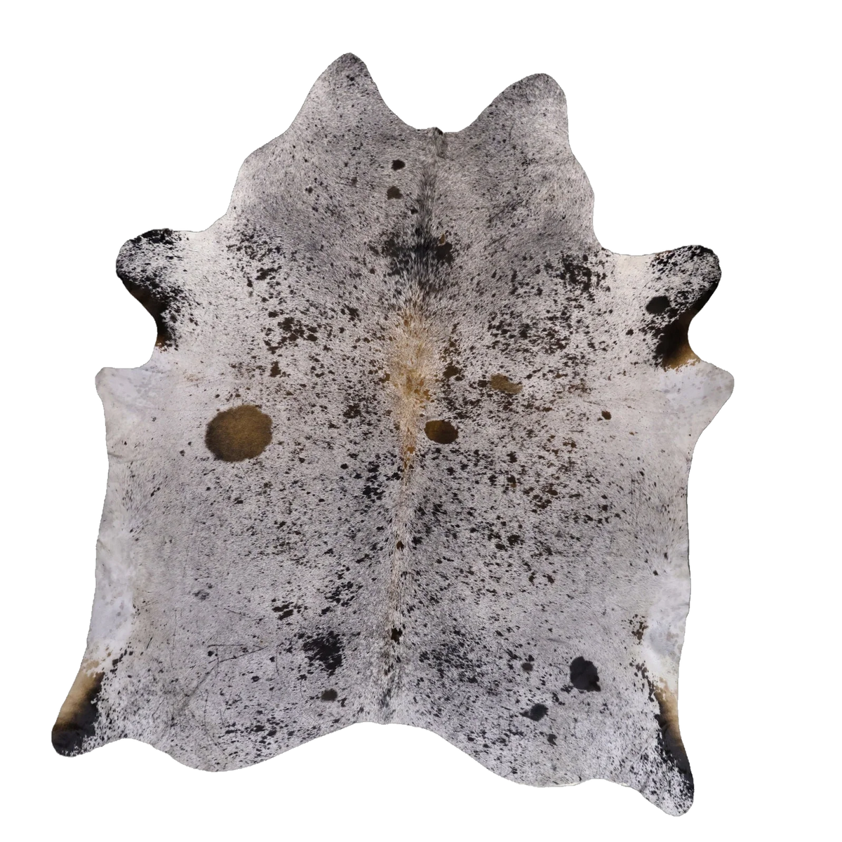 Black Salt and Pepper XX-Large Cowhide Rug, 8'0" x 7'1" #52952