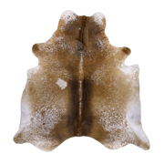 Brown Salt and Pepper X-Large Cowhide Rug, 7'0" x 6'8" #52965