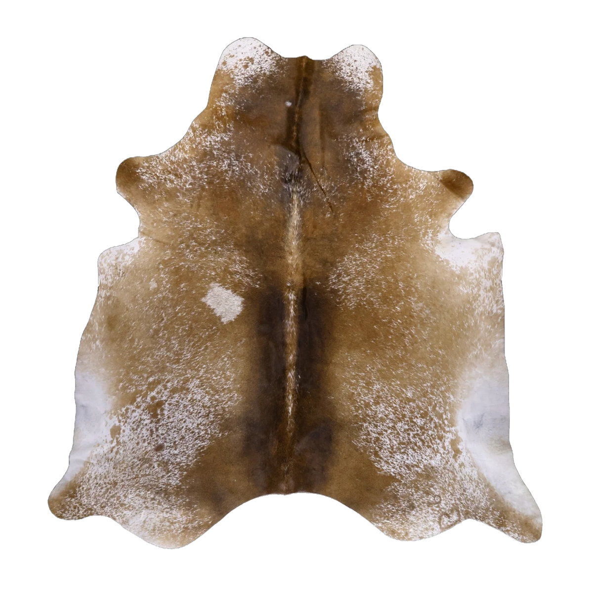 Brown Salt and Pepper X-Large Cowhide Rug, 7'0" x 6'8" #52965