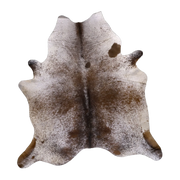 Brown Salt and Pepper X-Large Cowhide Rug, 7'4" x 6'10" #53134