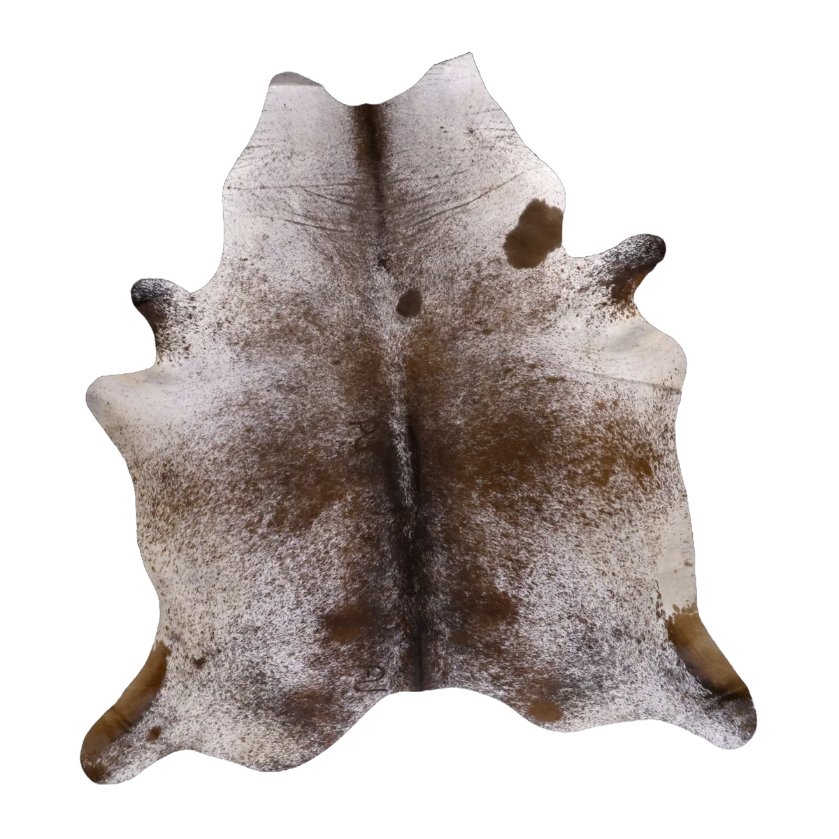 Brown Salt and Pepper X-Large Cowhide Rug, 7'4" x 6'10" #53134