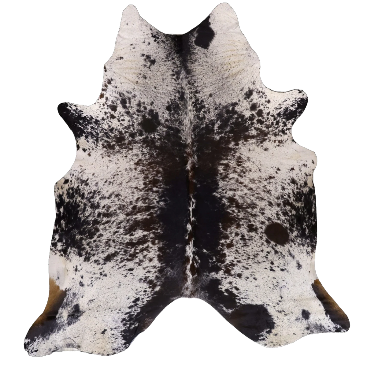 Black and White Speckled X-Large Cowhide Rug, 7'5" x 6'9" #53210