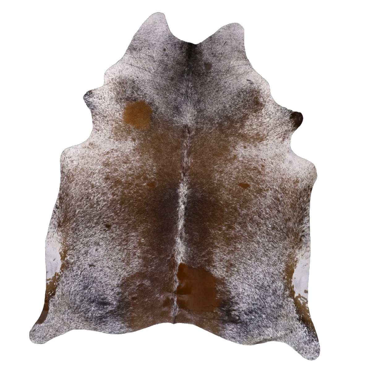 Brown Salt and Pepper X-Large Cowhide Rug, 7'7" x 6'3" #53401