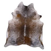 Brown Salt and Pepper X-Large Cowhide Rug, 7'7" x 6'3" #53401