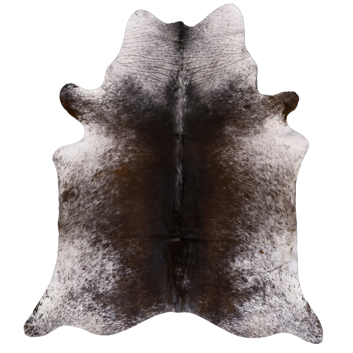 Black Salt and Pepper X-Large Cowhide Rug, 7'8" x 6'7" #53524