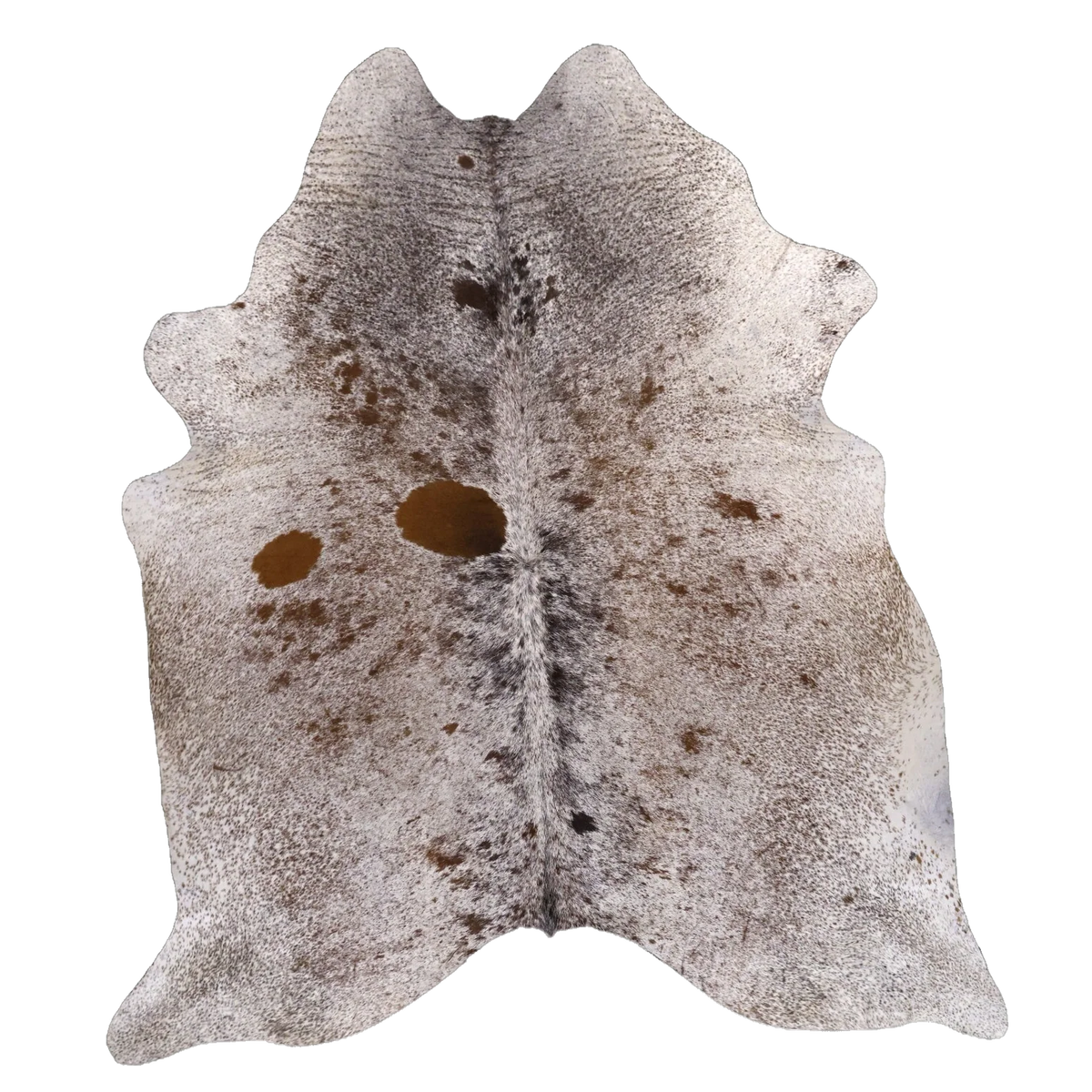 Brown Salt and Pepper X-Large Cowhide Rug, 7'2" x 7'0" #53669