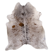 Brown Salt and Pepper X-Large Cowhide Rug, 7'2" x 7'0" #53669