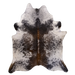 Grey and Black Salt and Pepper XX-Large Cowhide Rug, 7'11" x 6'8" #53878