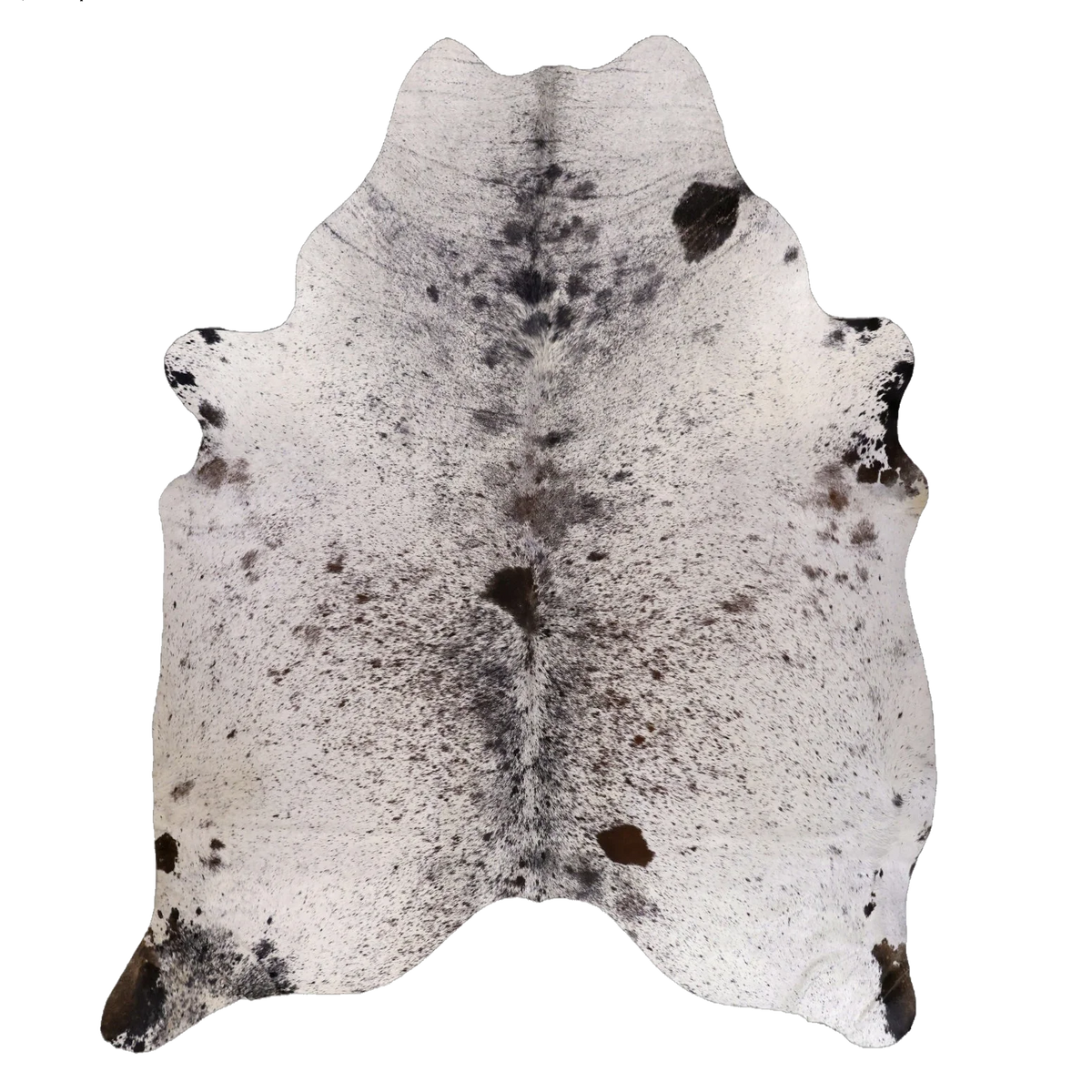Black Salt and Pepper X-Large Cowhide Rug, 7'11" x 6'4" #53899