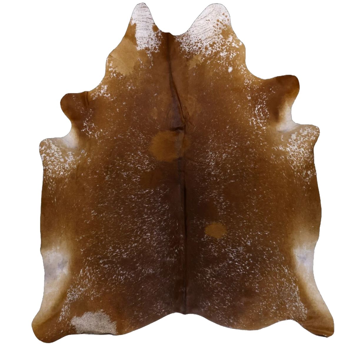 Golden Brown Salt and Pepper X-Large Cowhide Rug, 7'3" x 6'4" #54010