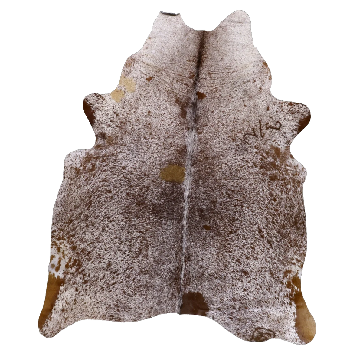 Brown Salt and Pepper X-Large Cowhide Rug, 7'6" x 6'1" #54046