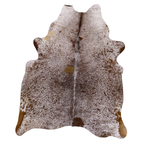 Brown Salt and Pepper X-Large Cowhide Rug, 7'6" x 6'1" #54046