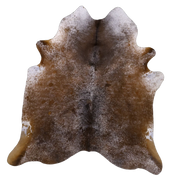 Brown Salt and Pepper X-Large Cowhide Rug, 7'0" x 6'6" #54053