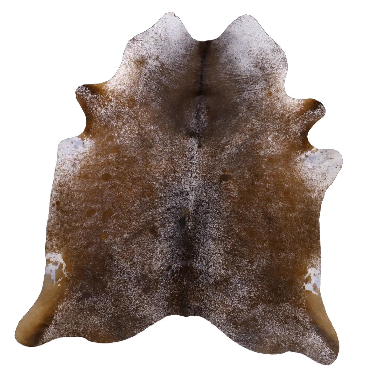 Brown Salt and Pepper X-Large Cowhide Rug, 7'0" x 6'6" #54053