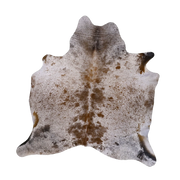 Brown Salt and Pepper X-Large Cowhide Rug, 7'4" x 7'0" #54057