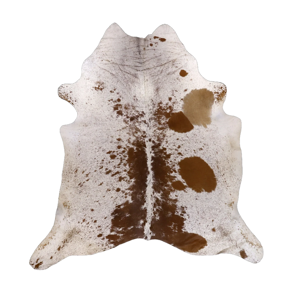 Brown Salt and Pepper X-Large Cowhide Rug, 7'3" x 6'9" #54075