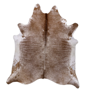 Brown Salt and Pepper X-Large Cowhide Rug, 7'7" x 6'5" #54220