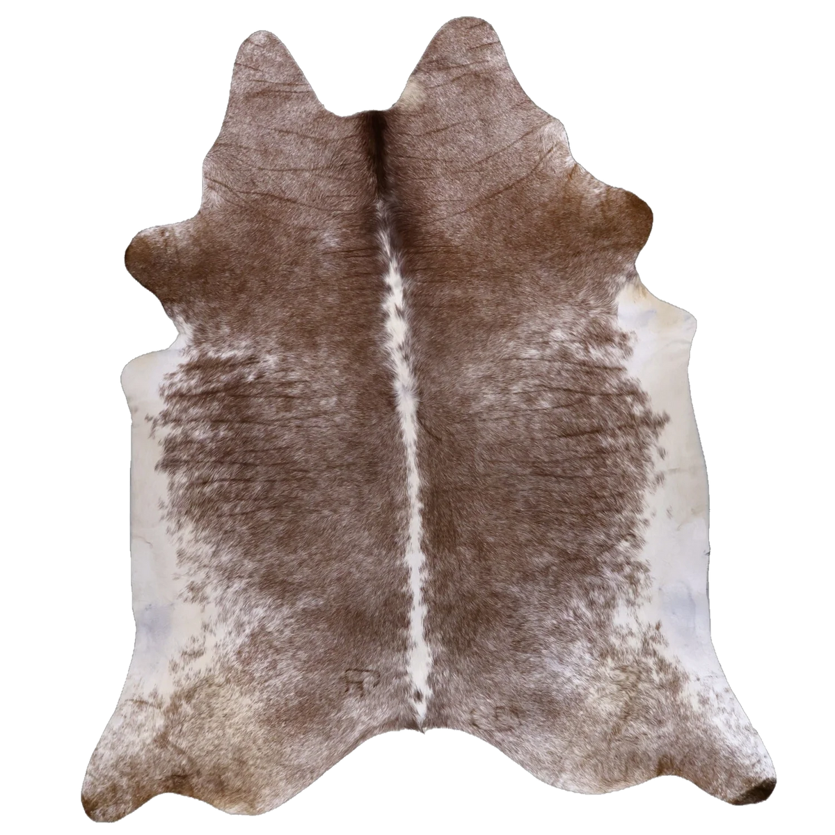 Brown Salt and Pepper X-Large Cowhide Rug, 7'5" x 6'4" #54234
