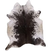 Black Salt and Pepper X-Large Cowhide Rug, 7'11" x 6'4" #54265