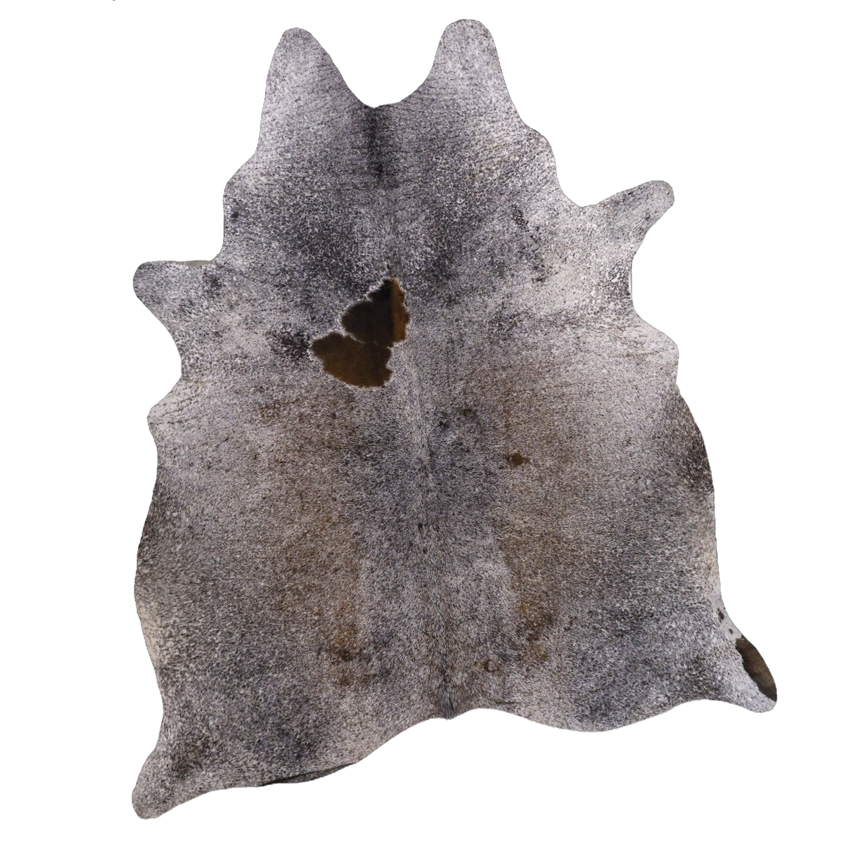 Brown Salt and Pepper X-Large Cowhide Rug, 7'8" x 6'2" #54330