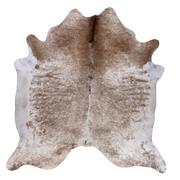 Brown Salt and Pepper X-Large Cowhide Rug, 7'1" x 6'9" #54378