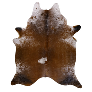Brown Salt and Pepper XX-Large Cowhide Rug, 8'6" x 6'11" #54408