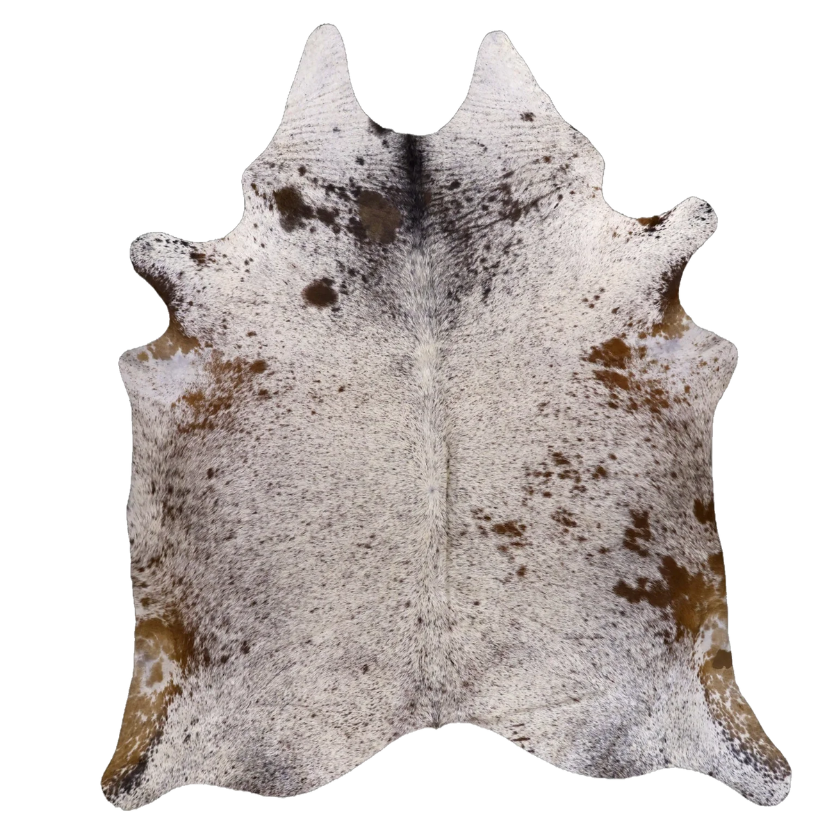 Brown Salt and Pepper X-Large Cowhide Rug, 7'4" x 6'4" #54461