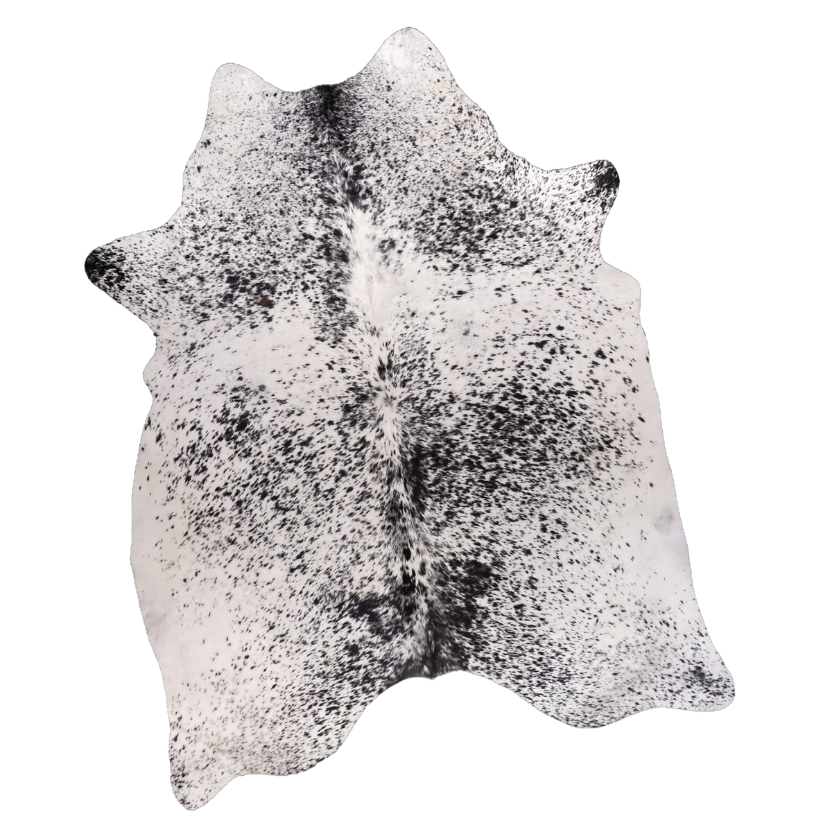 Black Salt and Pepper X-Large Cowhide Rug, 7'7" x 6'3" #55790