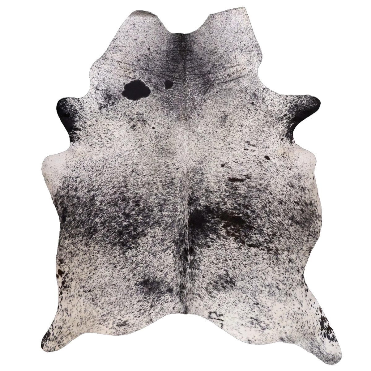 Black Salt and Pepper X-Large Cowhide Rug, 7'6" x 6'2" #56112