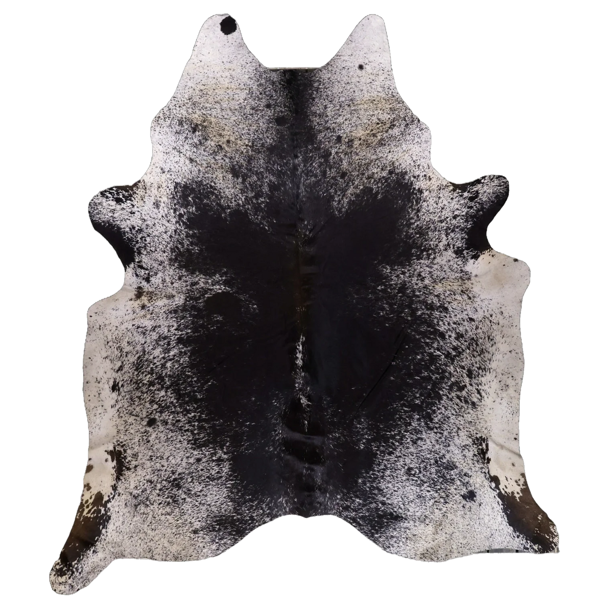 Black Salt and Pepper XX-Large Cowhide Rug, 7'11" x 6'10" #67548